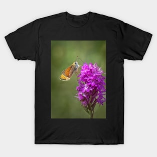 Pyramidal Orchid with Small Skipper T-Shirt